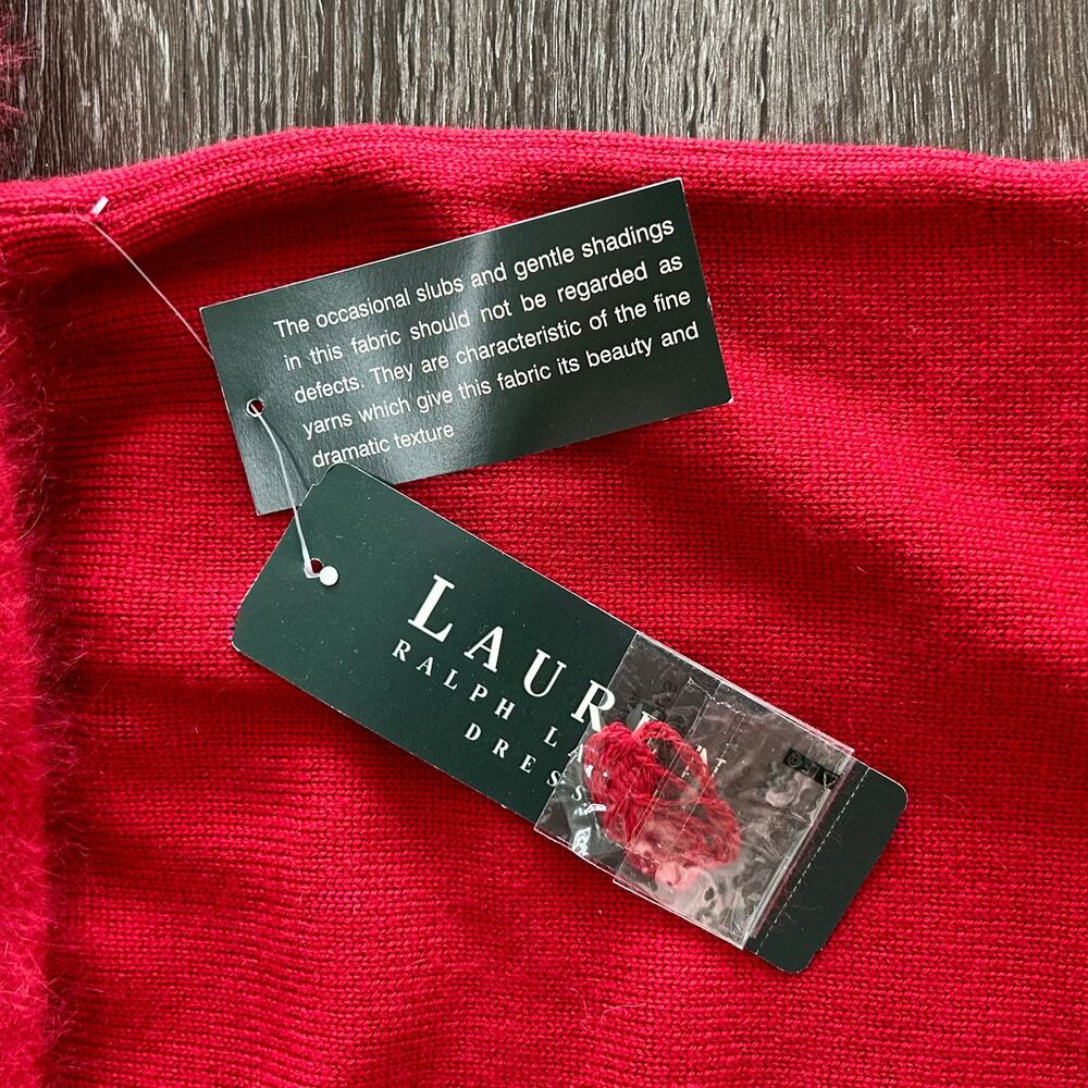 Vintage Lauren Ralph Lauren Angora Wool Off Shoulder Knit Gown Deadstock NWT - Picture 5 of 16
